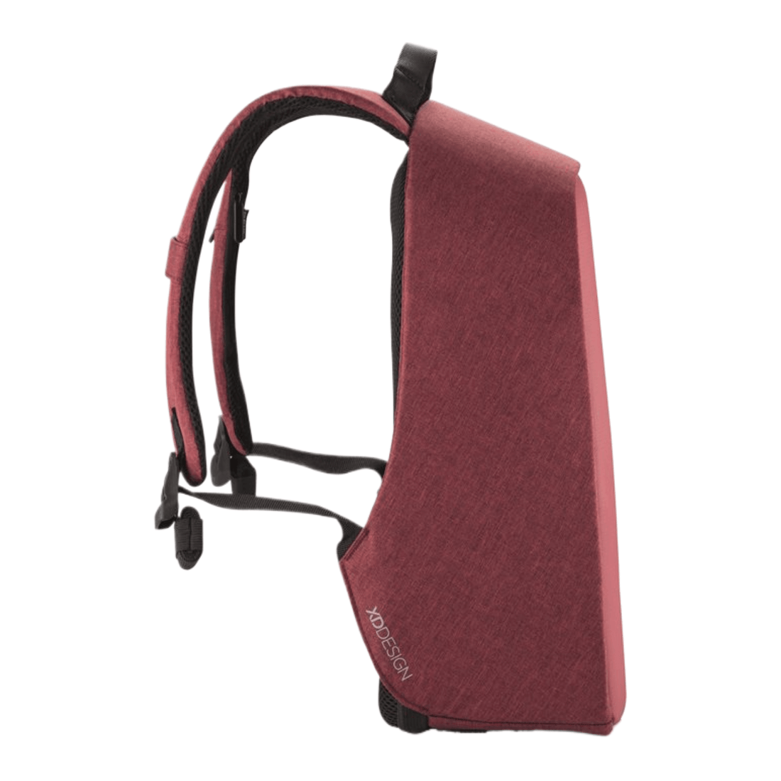 Bobby Hero Regular Anti-Theft Backpack in Cherry Red, showcasing cut-resistant design and ergonomic straps.