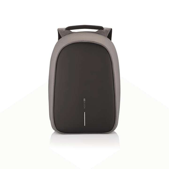 Bobby Hero Regular Anti-Theft Backpack-Grey front view with sleek design and secure features.