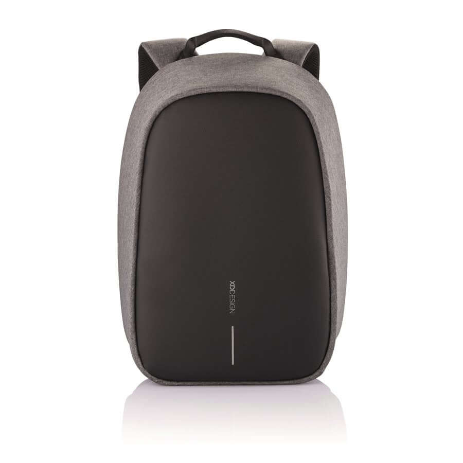 Bobby Hero Small Anti-theft Backpack in grey, eco-friendly design for safety and style, perfect for women and teens.