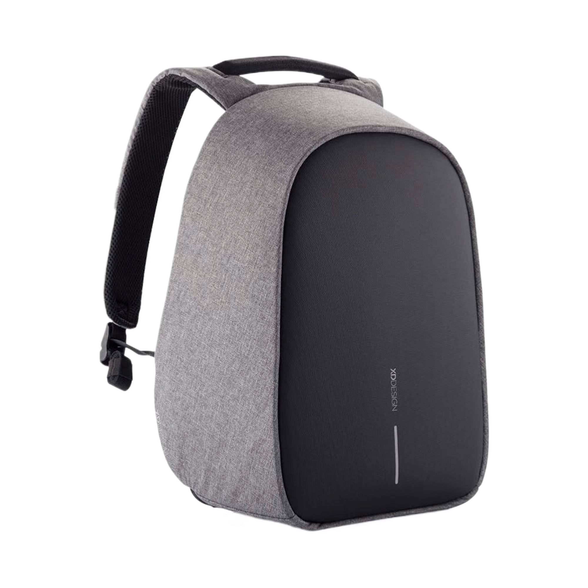 Bobby Hero Small Anti-theft Backpack in grey, eco-friendly design perfect for everyday use.