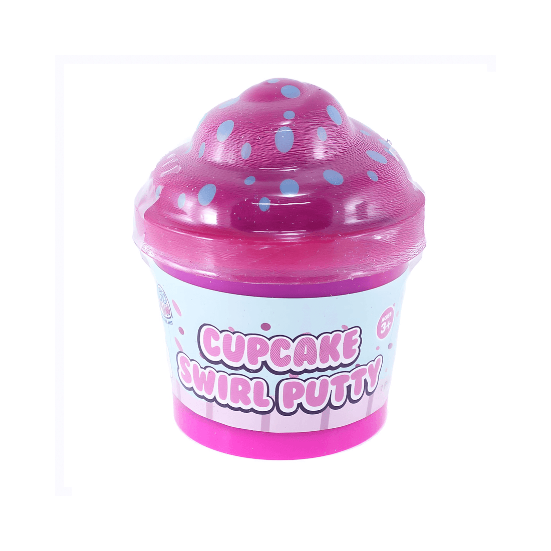 Cupcake Swirl Putty in a cupcake-shaped container with colorful frosting and playful design, perfect sensory toy.