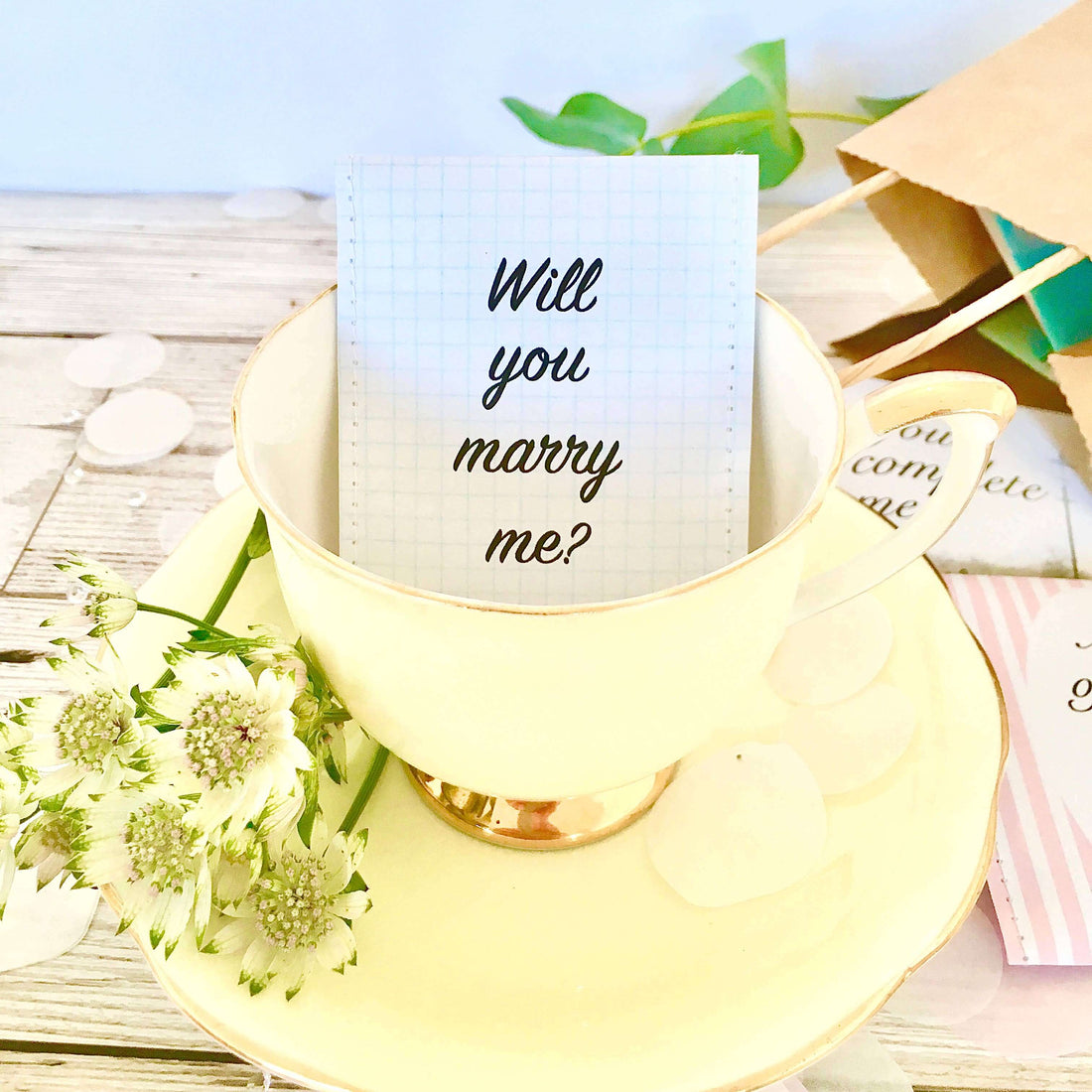 proposal gift, engagement idea, engagement gift, marriage tea set, engagement tea