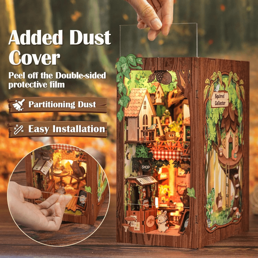 DIY Book Nook Kit - Squirrel Collector