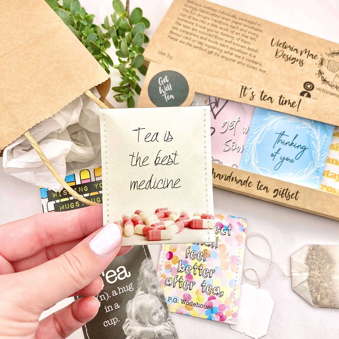 get well soon gift, get well soon sentiments, tea set, tea gift set, tea gift for adults, tea box for gifts