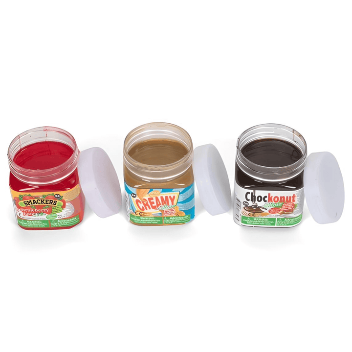 Fake Food Slime Set – Peanut Butter, Jam & Chocolate Spread Slime (3-Pack)