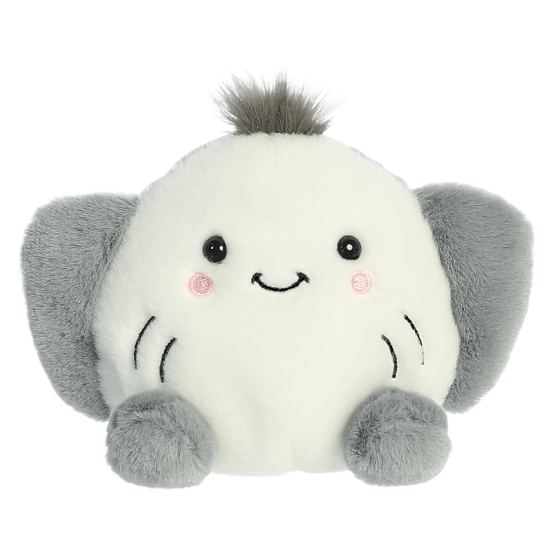 Flapjack Stingray plush toy with soft white body and gray fins, perfect for ocean lovers and celebrations.