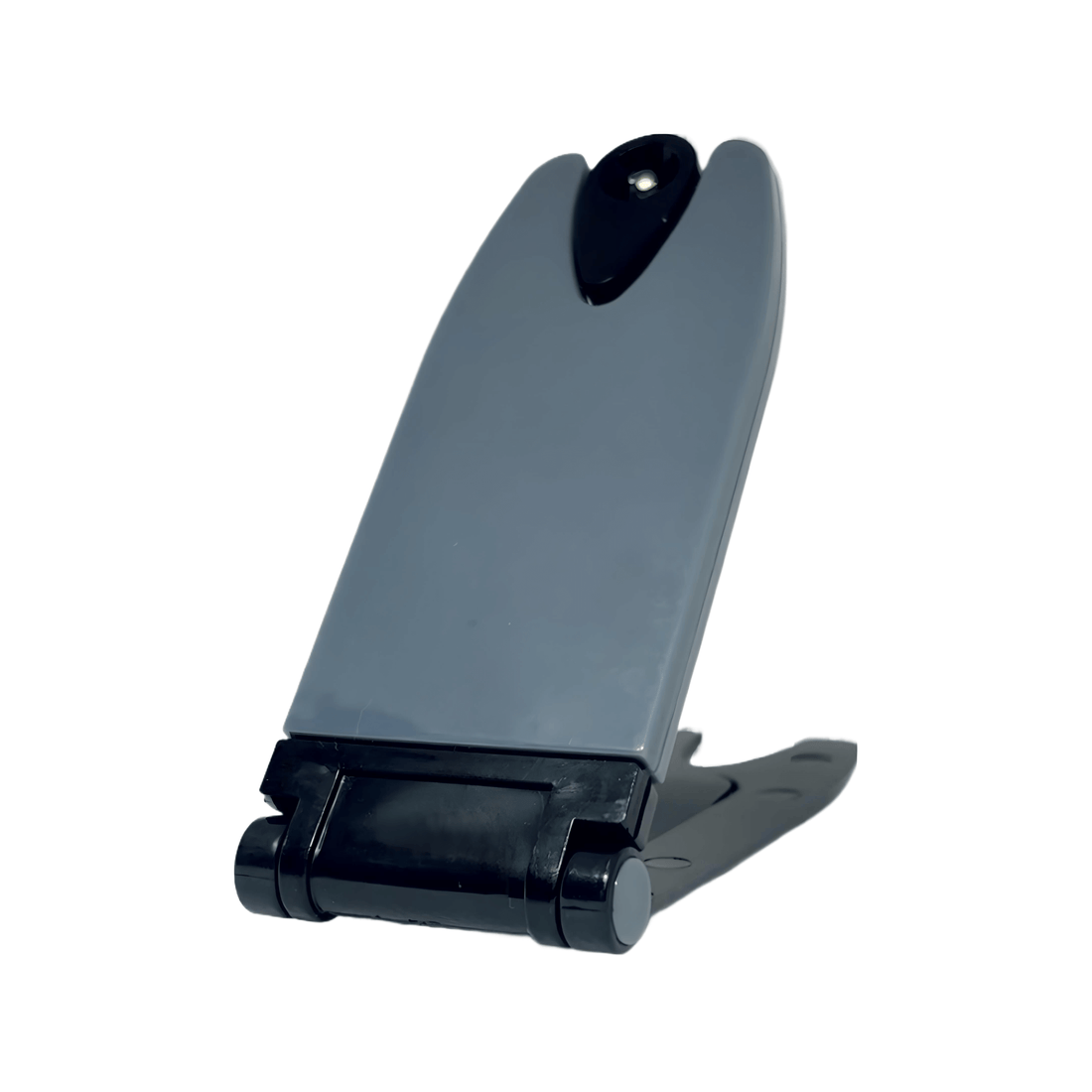 Foldable LED book light in sleek gray design, perfect for illuminating your reading in style.