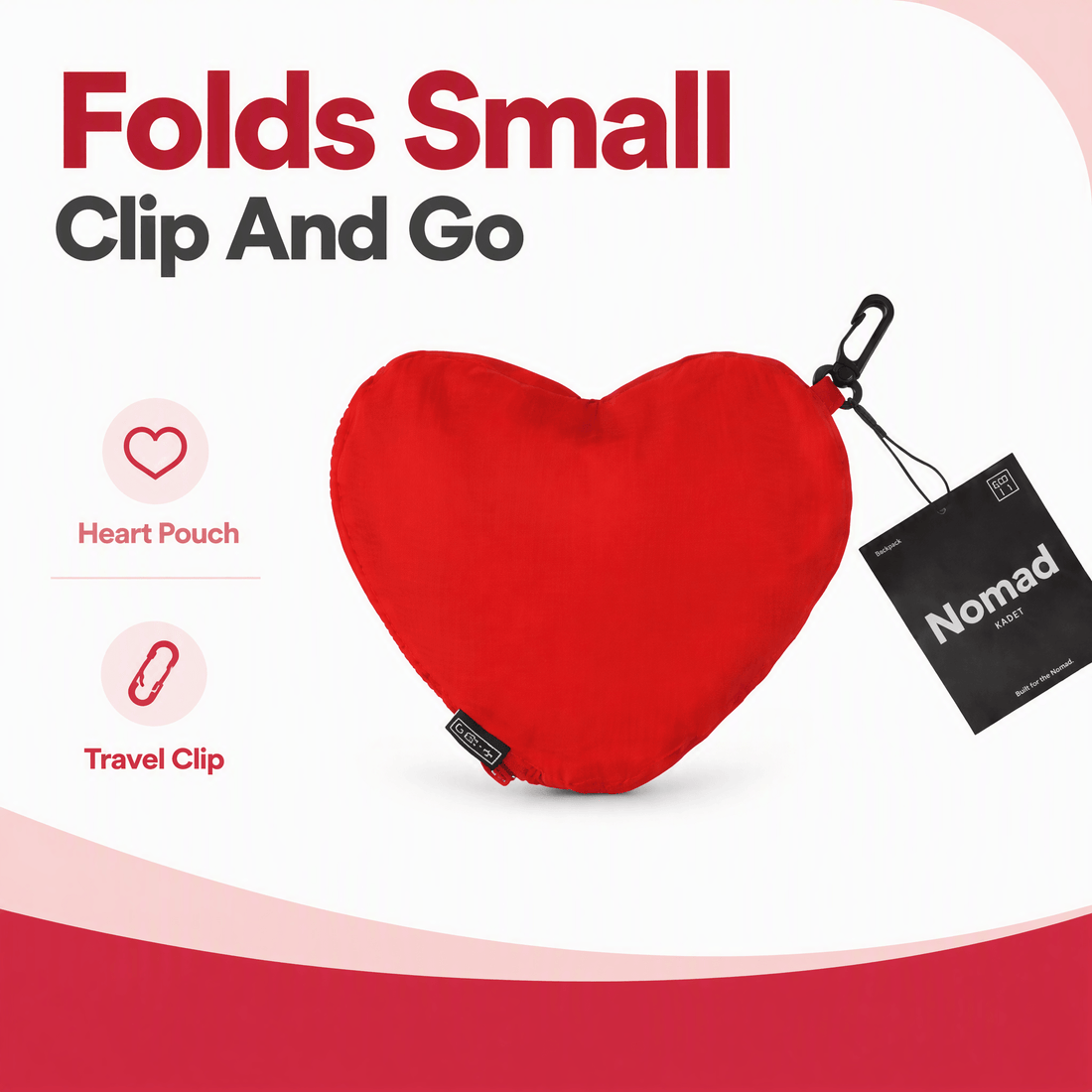 Nomad Heart Foldable Backpack
