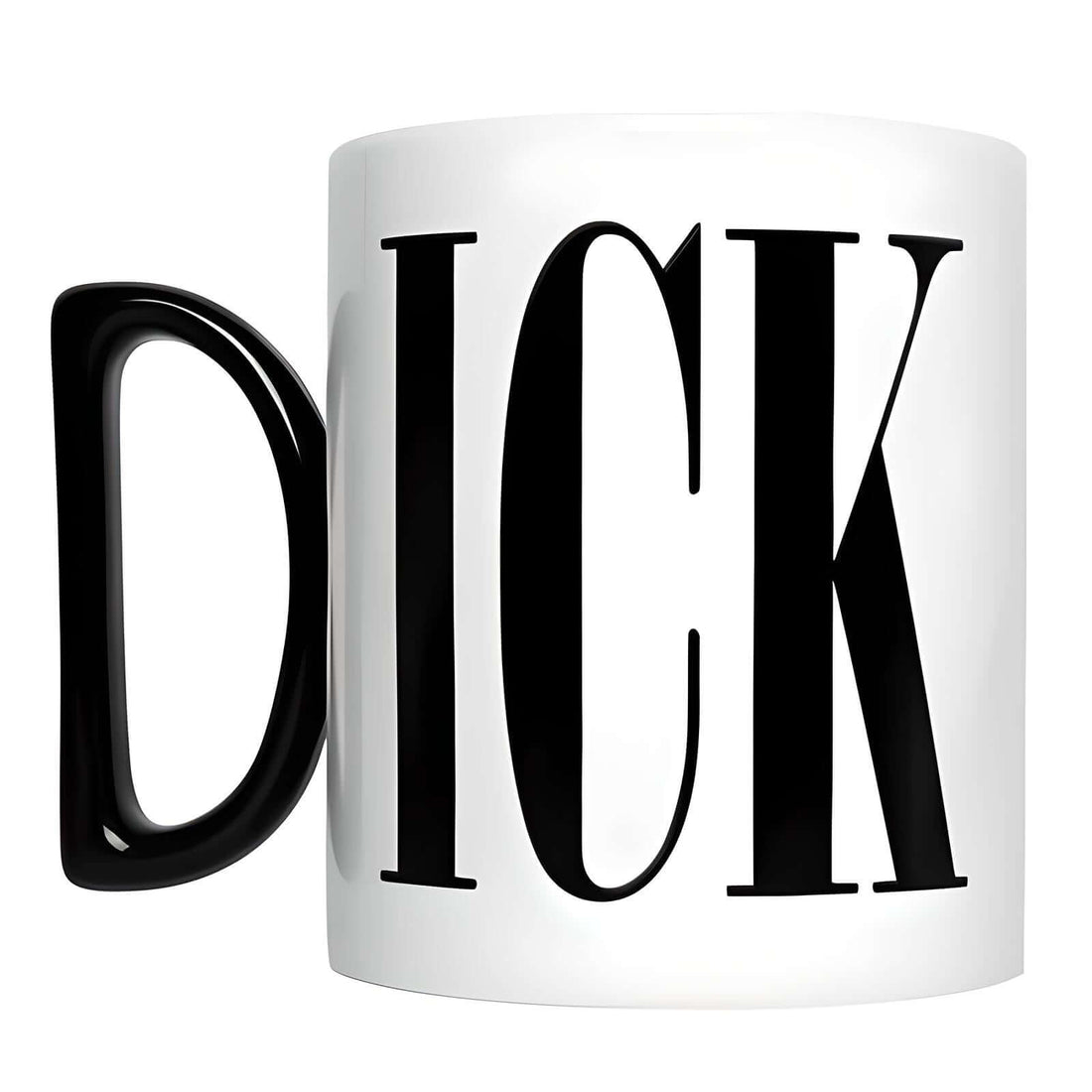 Funny Attitude - Coffee ICK Mug featuring bold black lettering for a humorous touch.