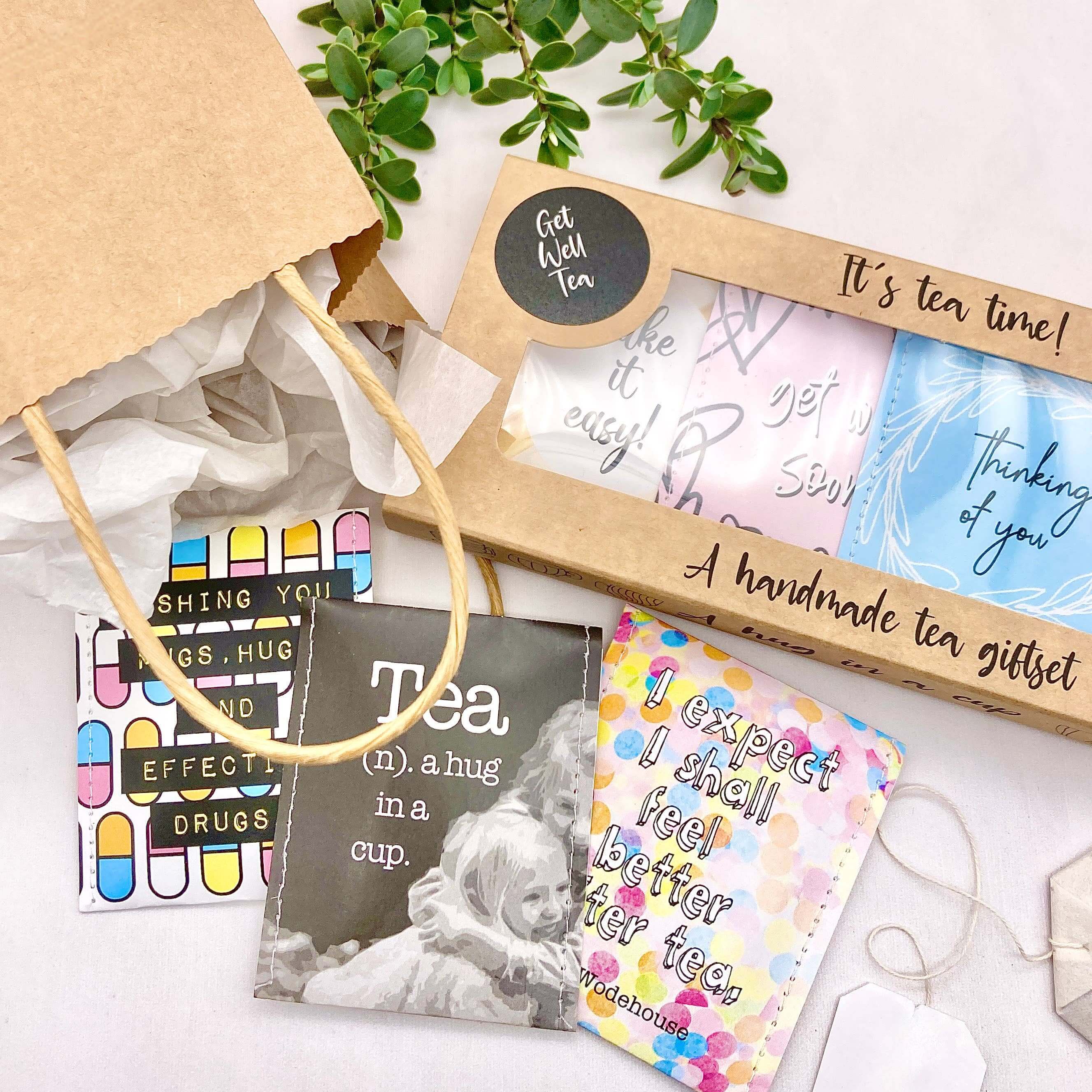 get well soon gift, get well soon sentiments, tea set, tea gift set, tea gift for adults, tea box for gifts