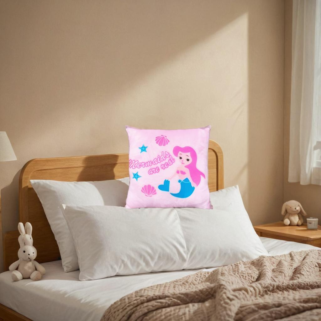 Glow-in-the-Dark Mermaid Pillow – 12" Plush Cushion
