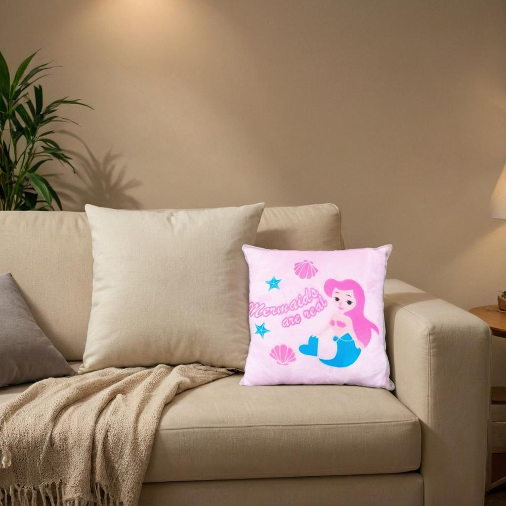 Glow-in-the-Dark Mermaid Pillow – 12" Plush Cushion