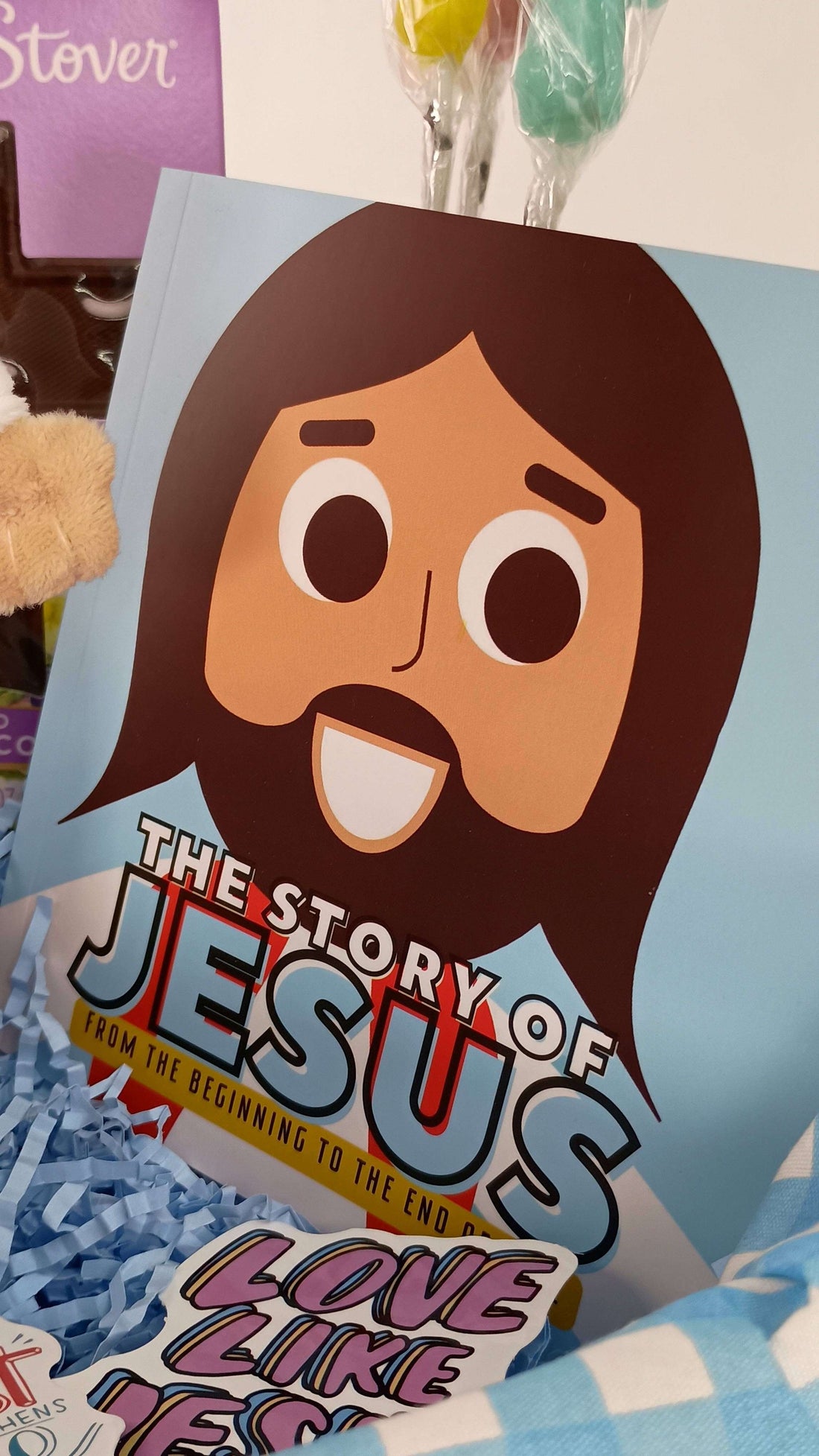 The Story of Jesus children's book with colorful cover and playful design, part of the Jesus Doll & Book Bundle.
