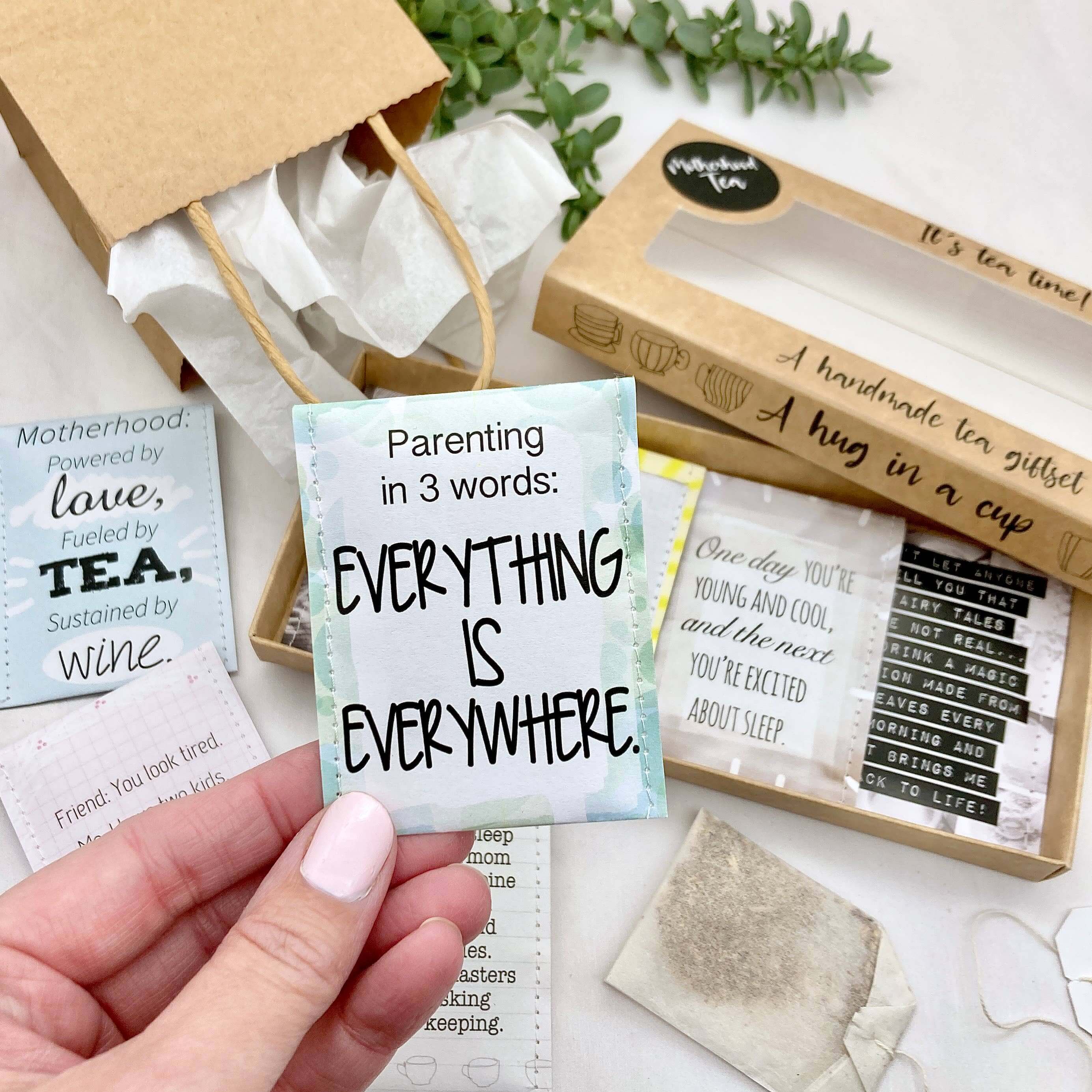 Victoria Mae Designs, tired mum tea, gift for mum, tea set for mom