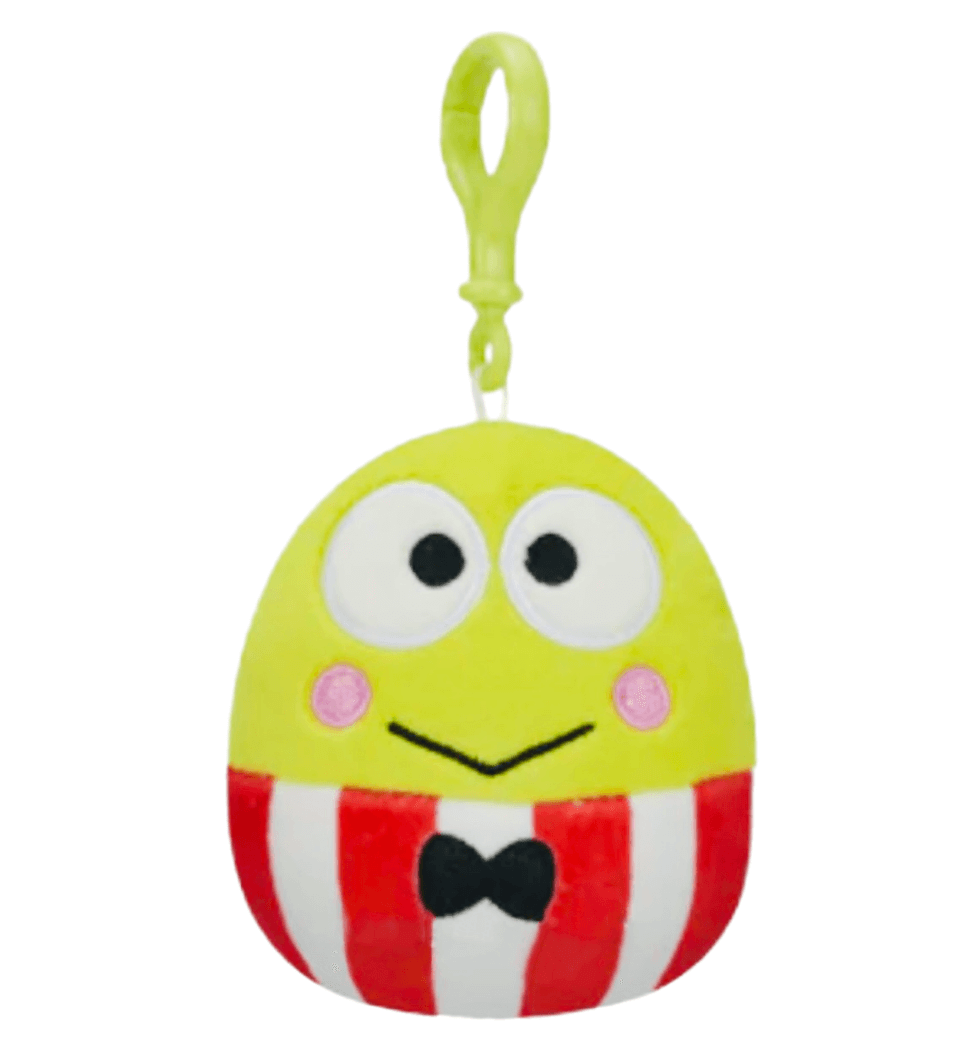 keroppi squishmallow clip plush 3.5 inch sanrio, squishmallow keychain