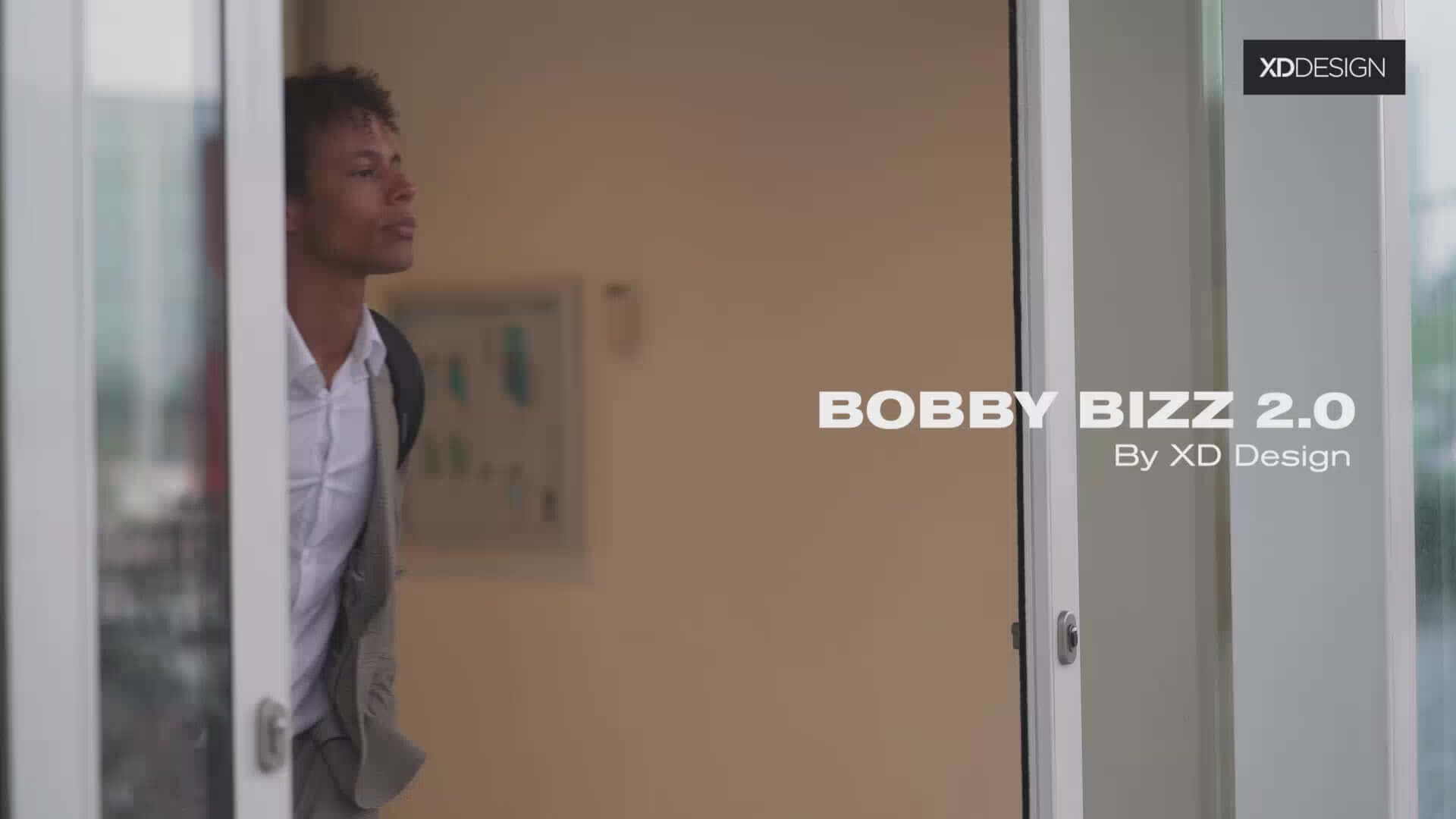 Man with Bobby Bizz 2.0 Anti-Theft Backpack, stylish and professional look for modern professionals.