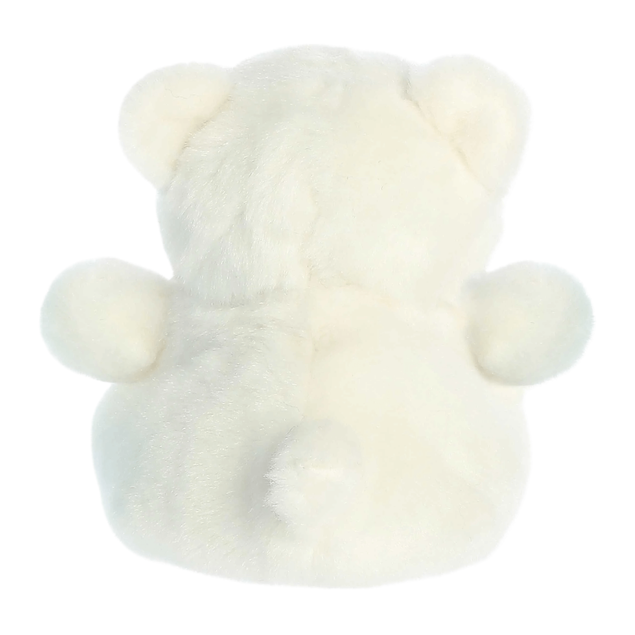 Back view of Puck Polar Bear plush toy, featuring soft, snow-white fur and adorable round ears.