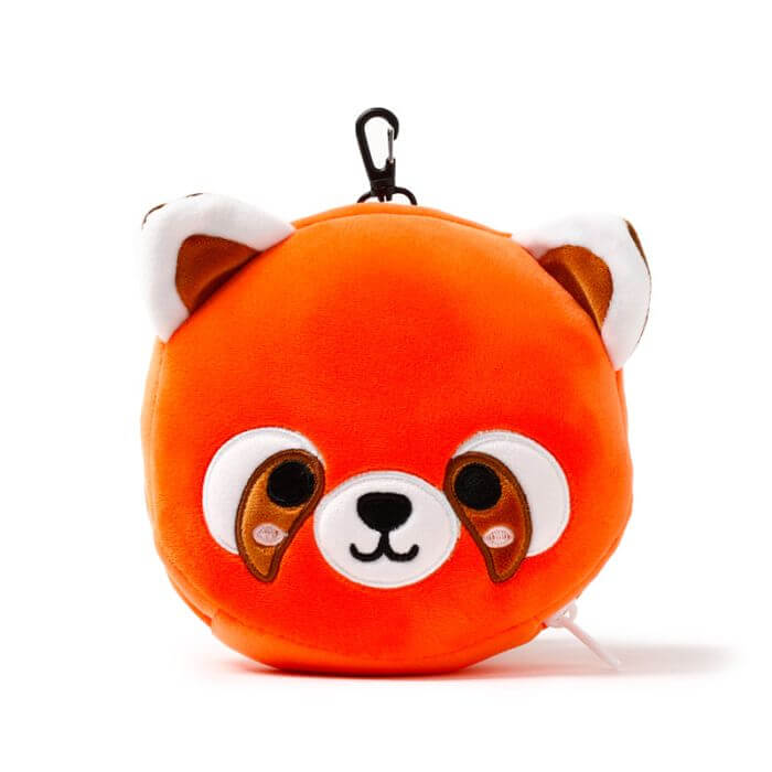 Red Panda Travel Plush, adorable plush travel pillow with a cute red panda design, perfect for comfort on the go.