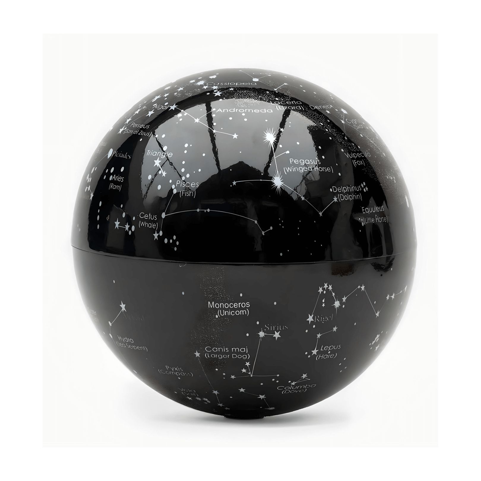 Revolving Night Sky Globe showcasing illuminated constellations and stars for home decoration and stargazing.