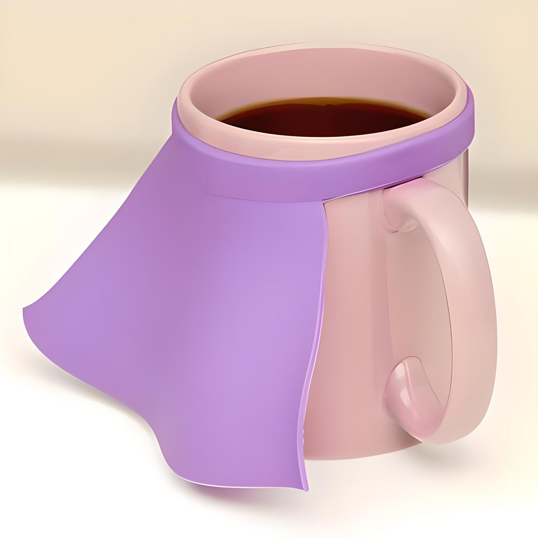 Super Mum Mug with Cape featuring a vibrant removable cape and coffee inside.