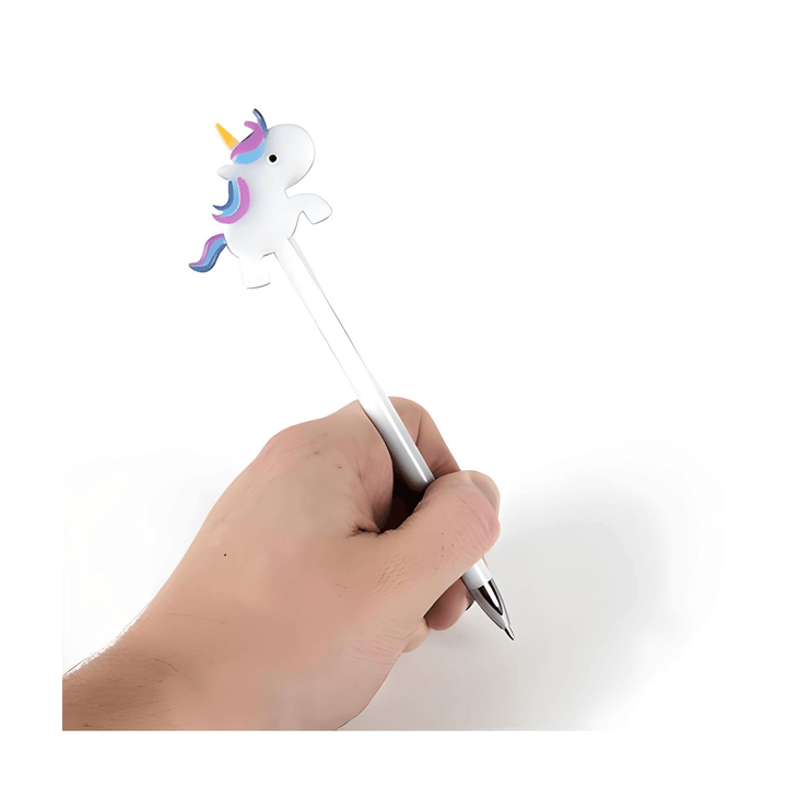 Hand holding a whimsical Unicorn Pen featuring a cute unicorn design, perfect for adding magic to your writing.