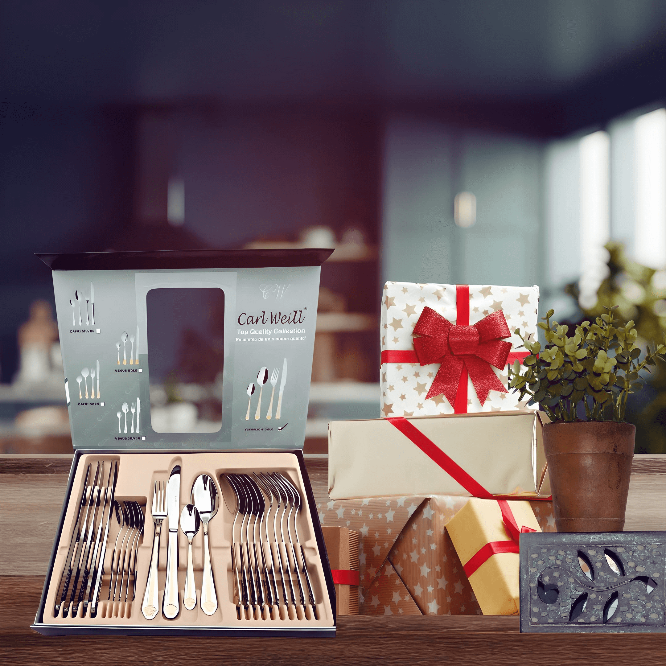 Versalion Gold 24 Piece Cutlery Set by Carl Weill