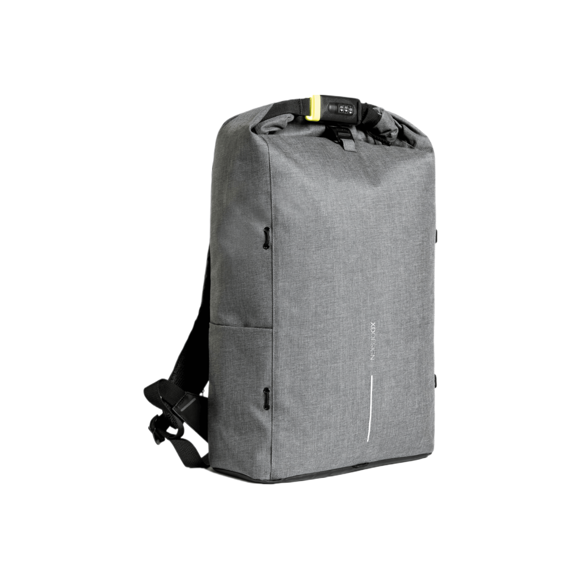 XD Design Bobby Urban Lite Anti-Theft Laptop Backpack in grey, ideal for travelers and commuters.