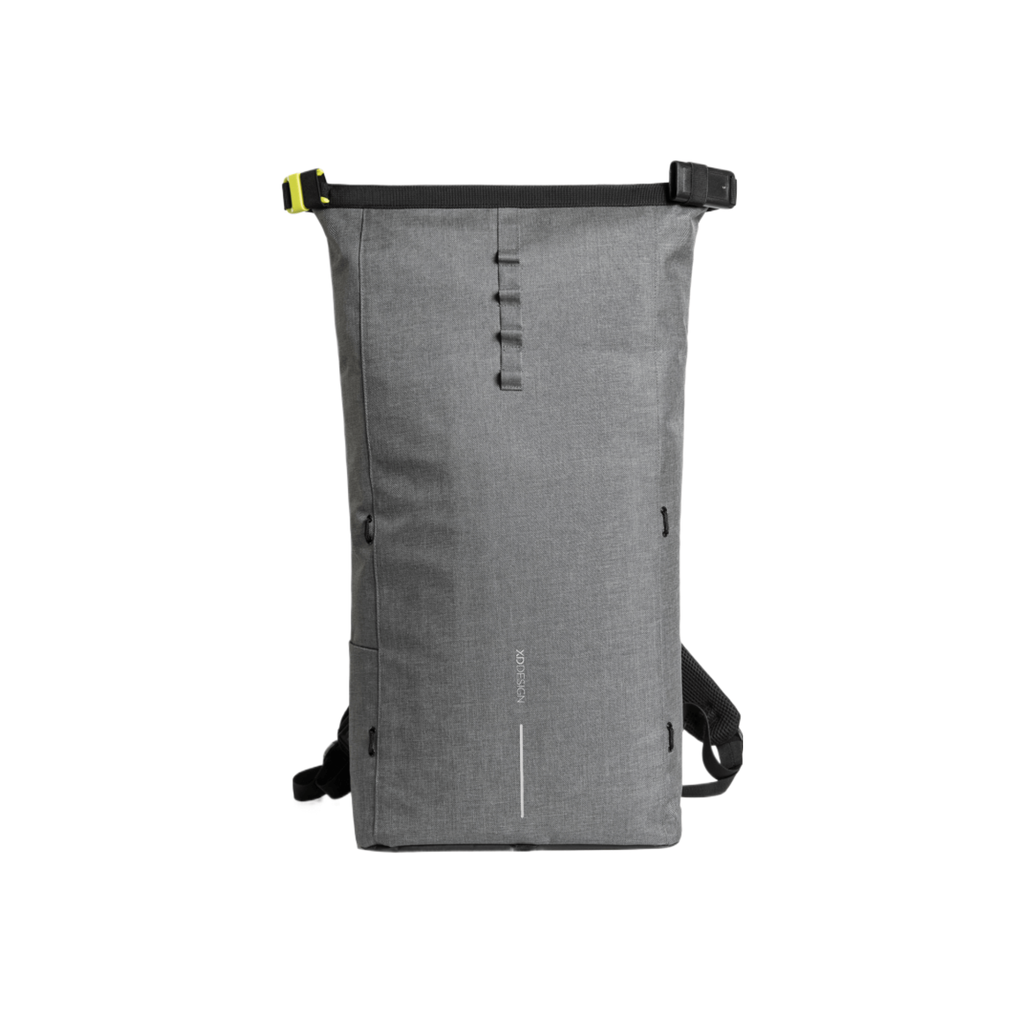 XD Design Bobby Urban Lite Anti-Theft Backpack in grey with modern design and roll-top closure